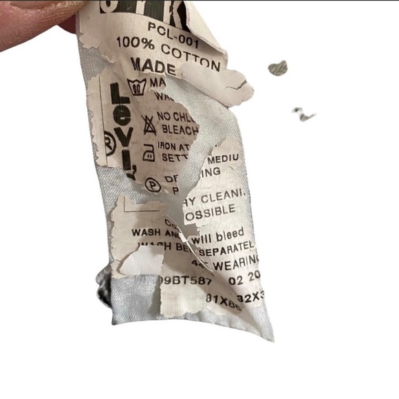 Vintage Levis Sykes Men Grey Wash Jeans Sz 32x30 Textured 100% Cotton Denim - Picture 11 of 11